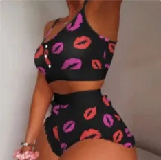 2 Pieces Set Women's Pajama Shorts Suit