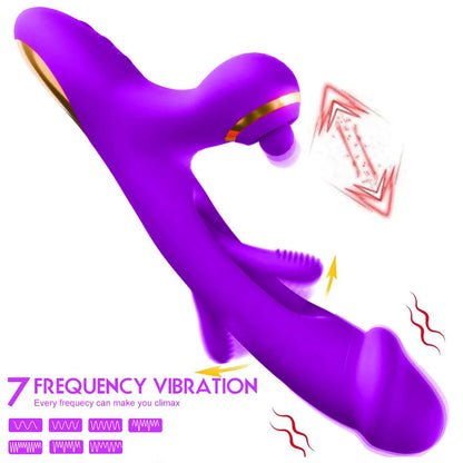 3 In 1 Tapping Patting Sucking Vibrator 21Modes Clitoris Clit Sucker