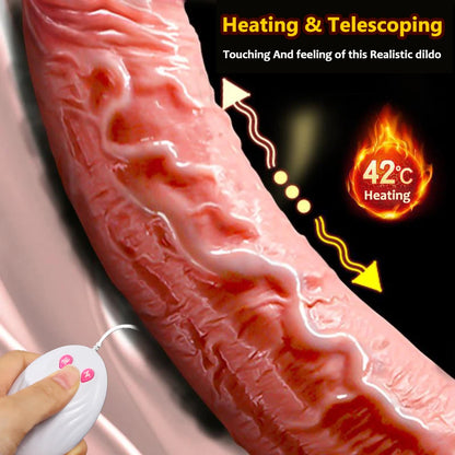 Thrusting Rotation Remote Control Dildo Vibrator