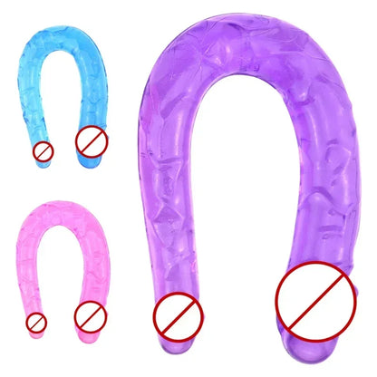 Adult Supplies Sex Toy Double Ended Realistic Dildo Flexible