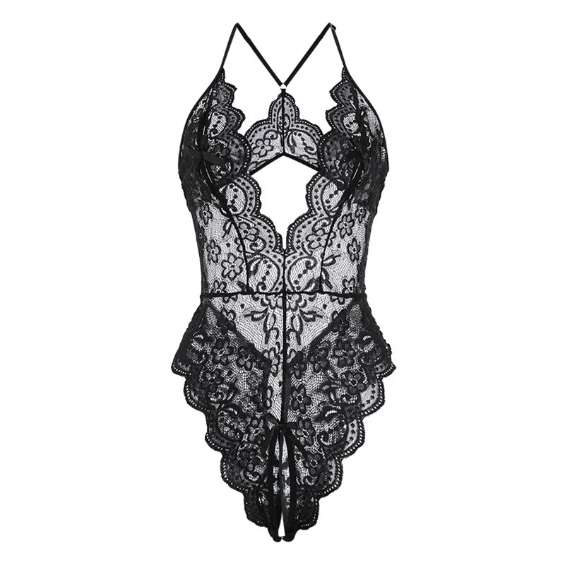 Plus Size Sexy Transparent Lingerie Pajamas Set