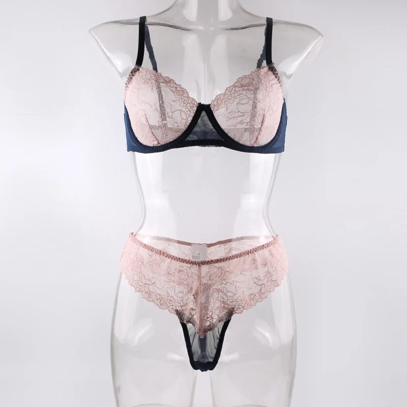 HIMEALAVO Sexy Lingerie Seamless Bra Sheer Lace