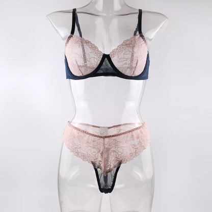 HIMEALAVO Sexy Lingerie Seamless Bra Sheer Lace