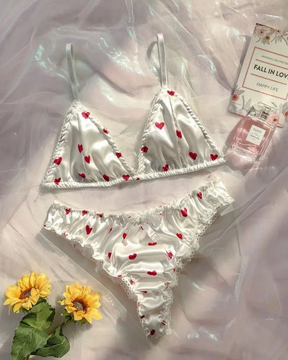 Women's Erotic Lingerie Suit Bowknot Sexy Wire Free Lingerie Underwear