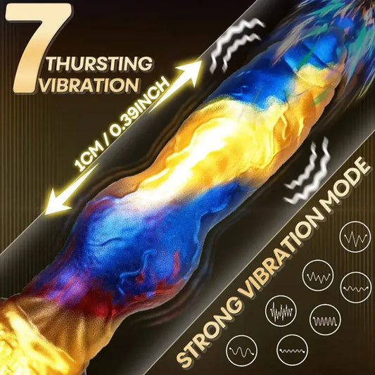 7 Mode Thrusting Dildo Remote Control Vibrator