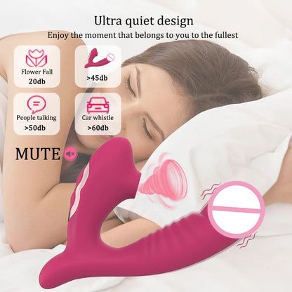 Sucking vibration 2-in-1 vibrator 10-speed oral sex 10-speed vibration