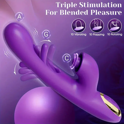 3 In 1 Tapping Patting Sucking Vibrator 21Modes Clitoris Clit Sucker
