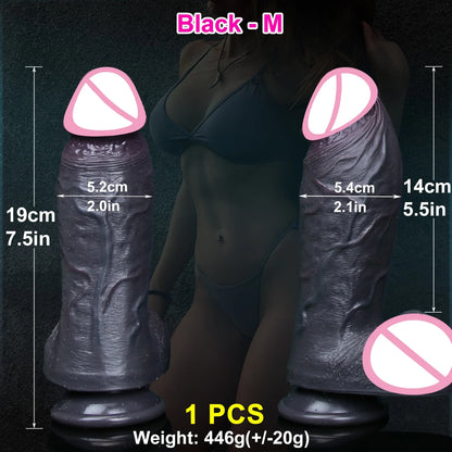 Realistic Skin Soft Thick Dildo Double Silicone Small Penis
