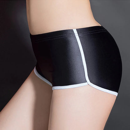 Sexy Lingerie Woman Body Oil Shiny Glossy Safety Short Pants