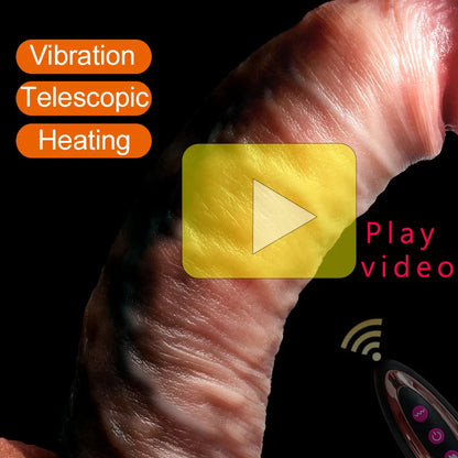 Realistic Dildo Telescopic Vibrator Masturbation Anal plug