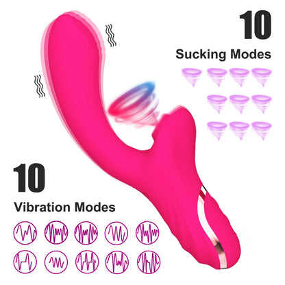 Powerful 20 Speeds Dildo Vibrator Female Clit Sucker Vacuum Clitoris Stimulator