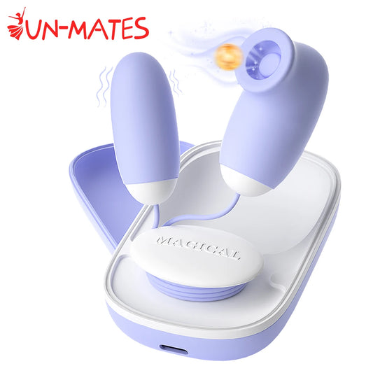 Magical Sucking Vibrating Egg Massager 24 Mode Clitoral Nipple Sucker