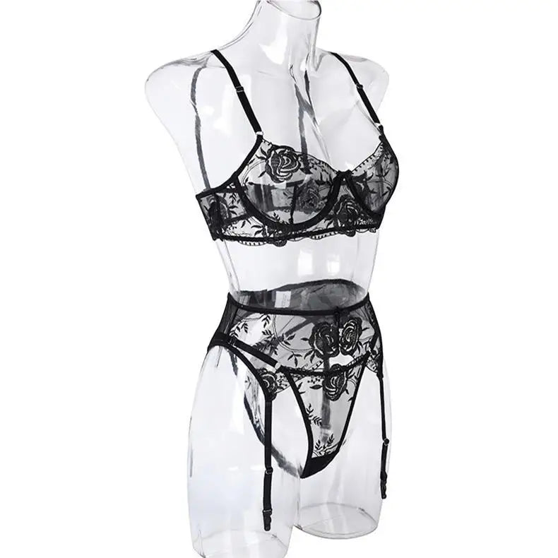 Sexy Lingerie Bras Sets Transparent Hot Porno Lace Erotic Underwear