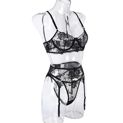 Sexy Lingerie Bras Sets Transparent Hot Porno Lace Erotic Underwear