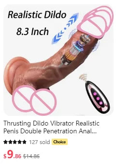 Realistic Dildo Vibration Penis Telescopic Dick Penetration