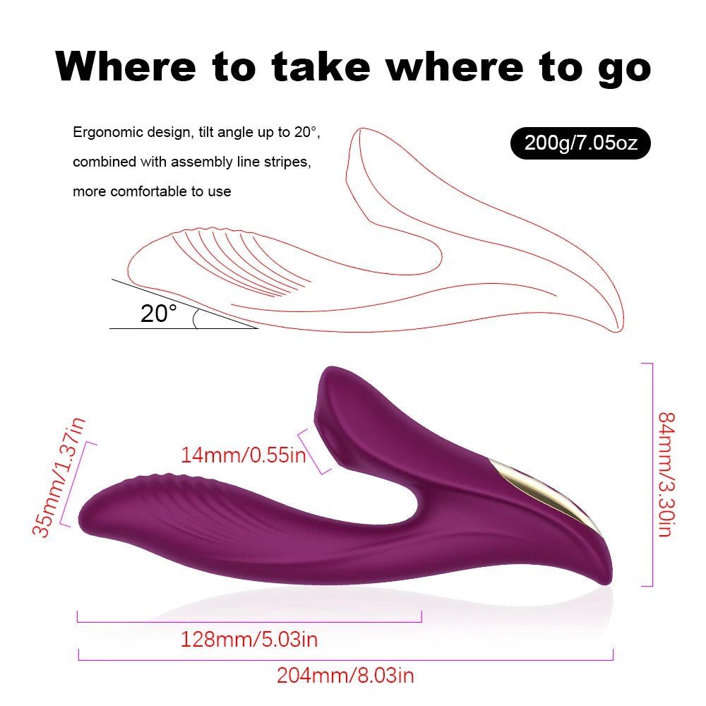 Vagina Sucking Vibrator 10 Speed Vibrating Oral Sex Suction Clitoris