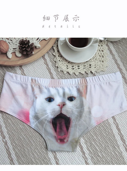 SP&CITY Cartoon 3D Cat Kawaii Panties