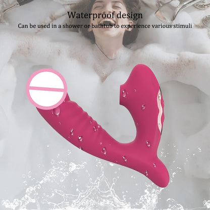 Sucking vibration 2-in-1 vibrator 10-speed oral sex 10-speed vibration