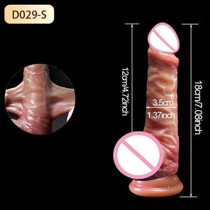 Wearable Realistic Strapon Dildo Skin Testicles Sliding