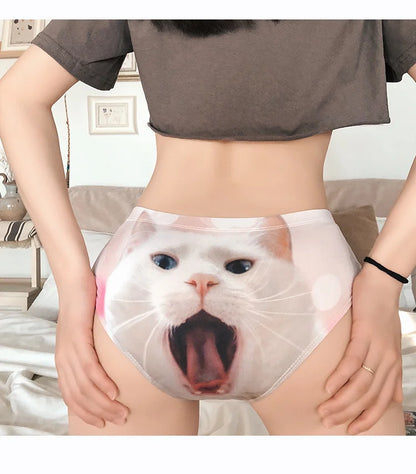 SP&CITY Cartoon 3D Cat Kawaii Panties