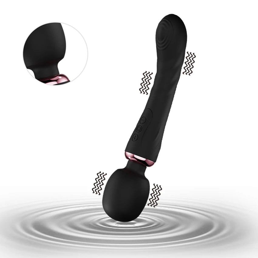 Powerful Dildos Vibrator Dual Motor Silicone Large Size Wand G-Spot Massager