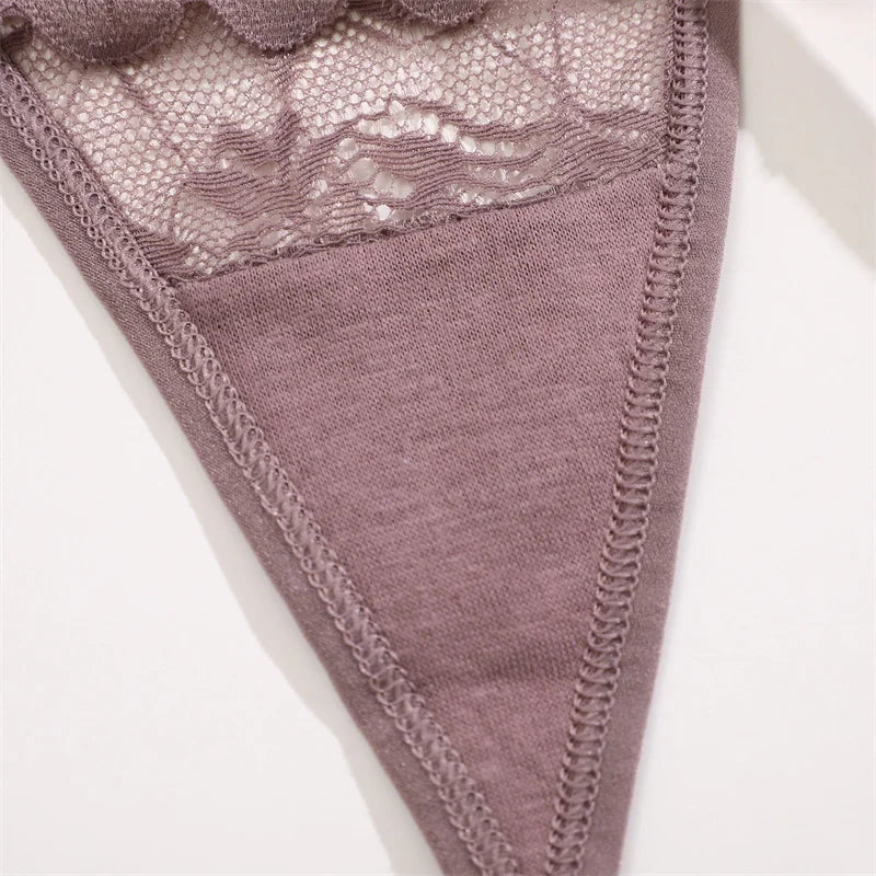 3Pcs/Set Women Sexy Thongs G-String Transparent Panties