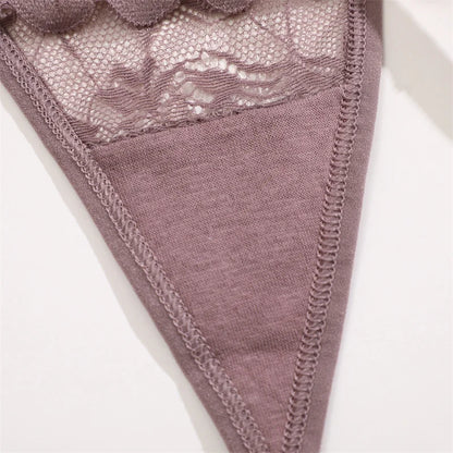 3Pcs/Set Women Sexy Thongs G-String Transparent Panties