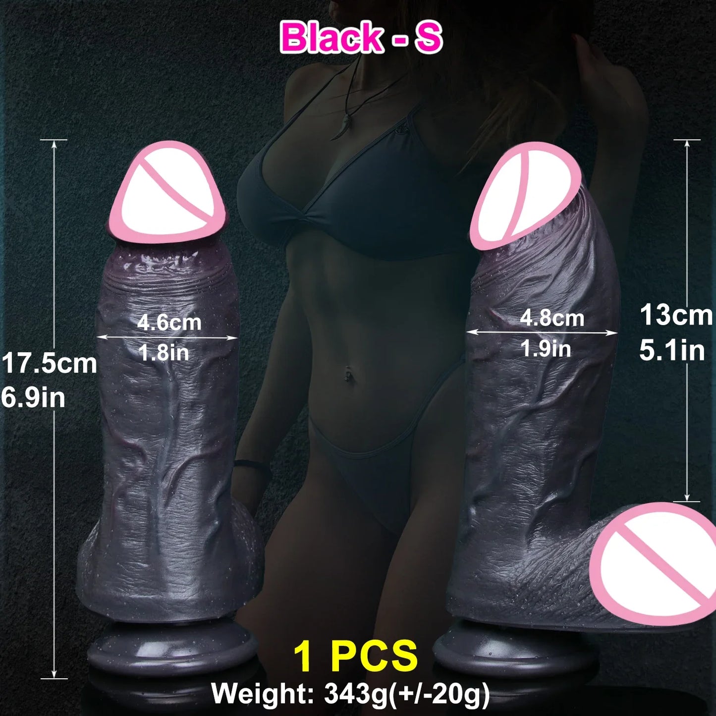 Realistic Skin Soft Thick Dildo Double Silicone Small Penis
