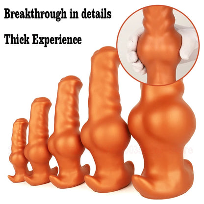 Silicone Dog Dildo Soft Big ButtPlug Stimulation Animal Dildo