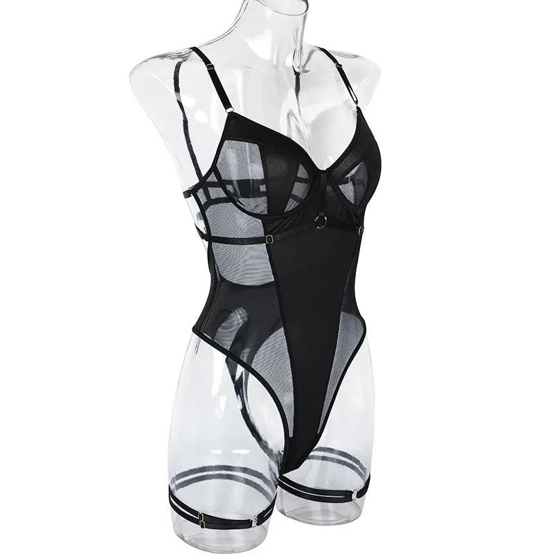 Lace Transparent Bodysuit Lingerie
