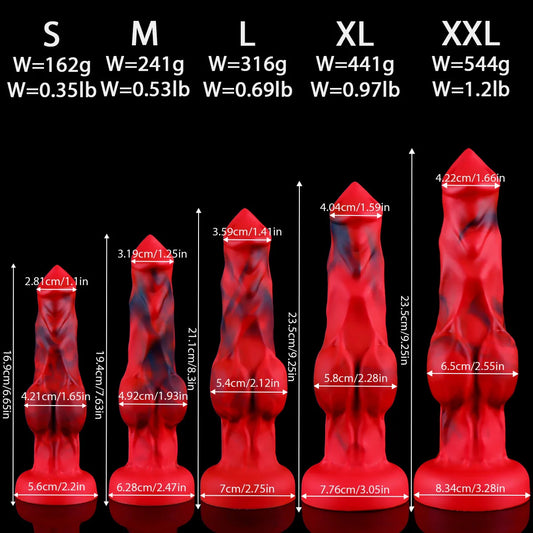 Wolf Monster Large Knot Dildo