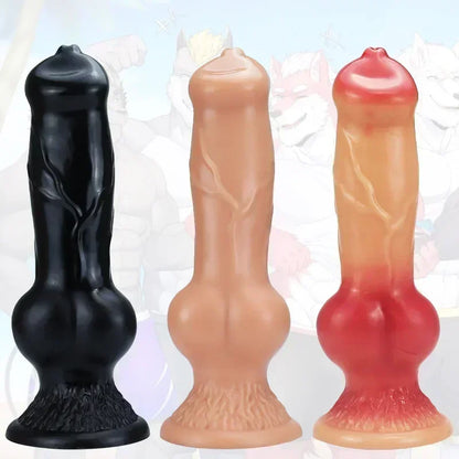 Realistic Huge Dog Dildo Anal Plug With Suction Cup  Prostate Massager