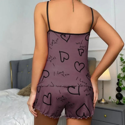 Pijamas Women Sexy Lingerie Set Sling Nightdress Silk Satin Sleepwear