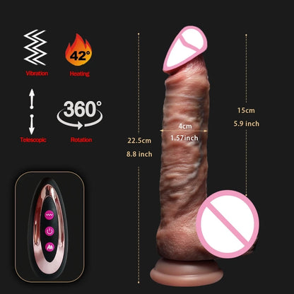 Realistic Dildo Telescopic Vibrator Masturbation Anal plug