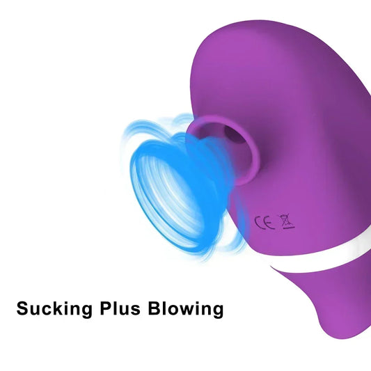 2 in 1 Tongue Clit Sucker Vibrator Female for Women G-Spot Sucking