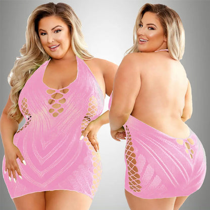 pornographic Plus Size Sexy Lingerie One-Piece Bodysuit