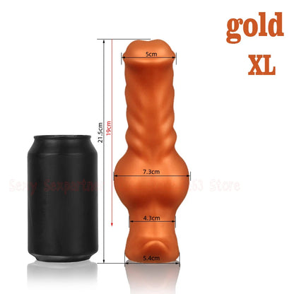 Silicone Dog Dildo Soft Big ButtPlug Stimulation Animal Dildo