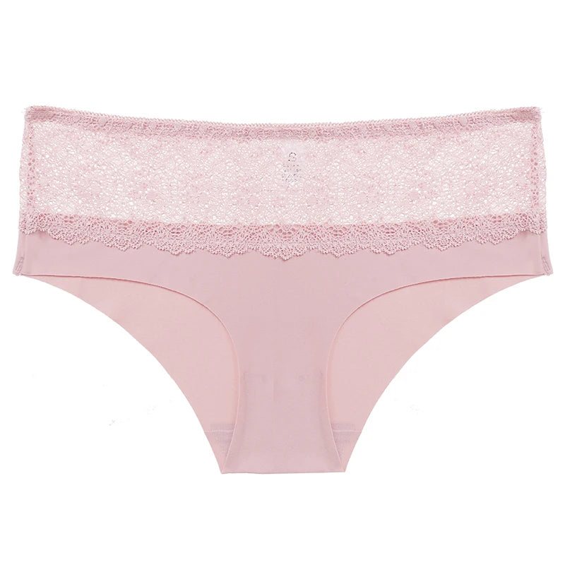 BZEL Lace Women's Panties Sweet Flowers Underwear Silk