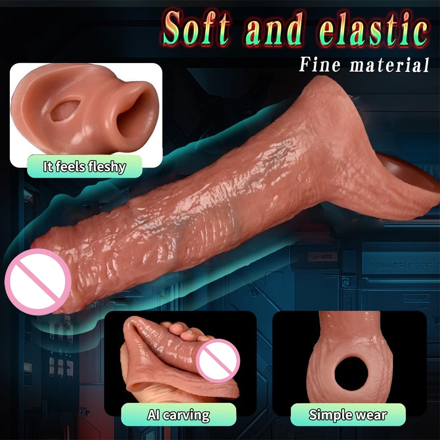 Penis Cock Sleeve Male Sex Toy Penis Enlarger Extender