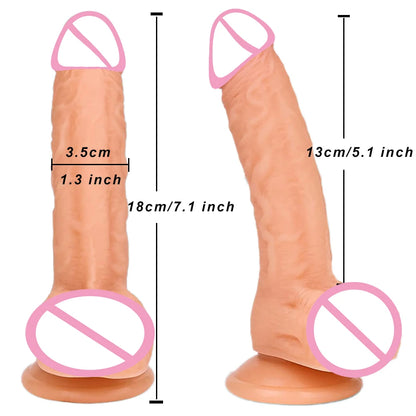 Wearable Realistic Strapon Dildo Skin Testicles Sliding