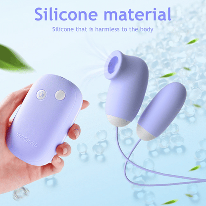 Magical Sucking Vibrating Egg Massager 24 Mode Clitoral Nipple Sucker