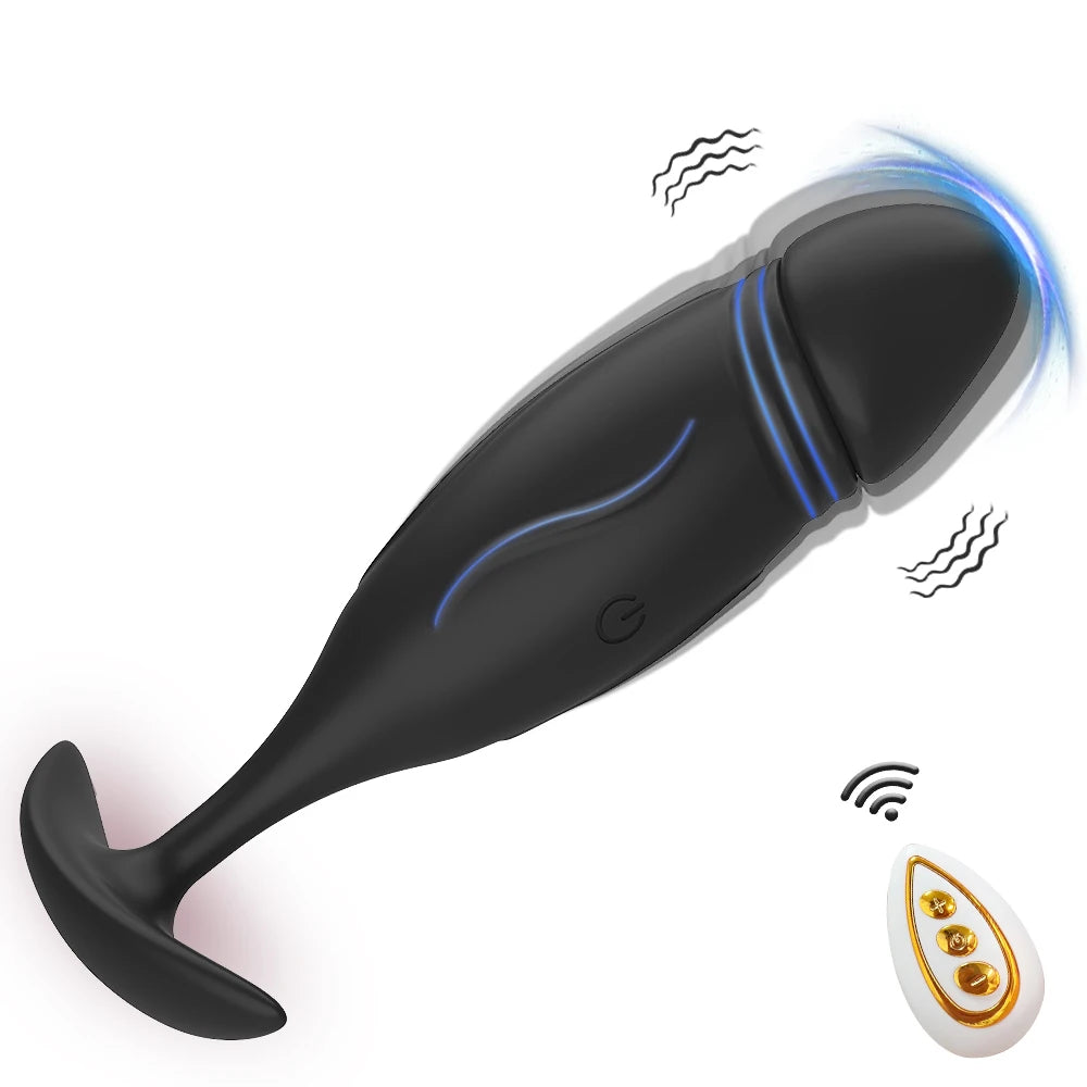 Anal Vibrating Butt Plug W/Remote