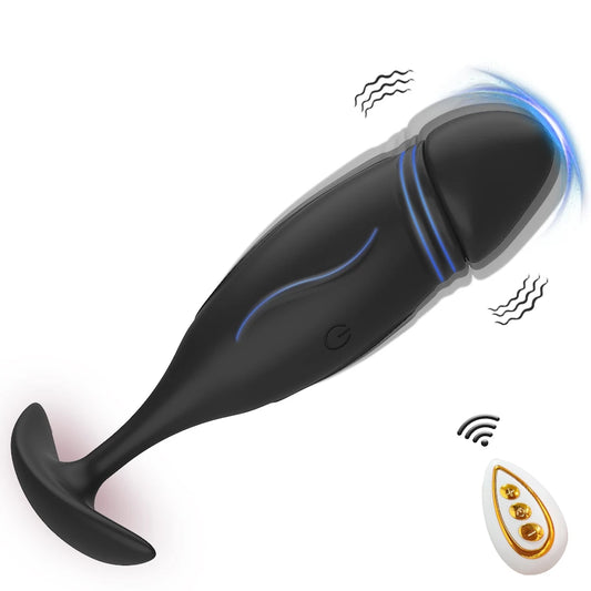 Anal Vibrating Butt Plug W/Remote