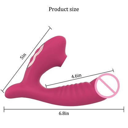 Sucking vibration 2-in-1 vibrator 10-speed oral sex 10-speed vibration
