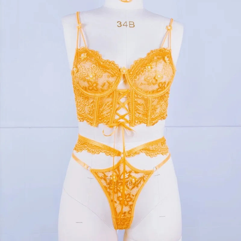 Toucheart Sexy Lingerie Strap Underwire Lace Bra For Women Sexy
