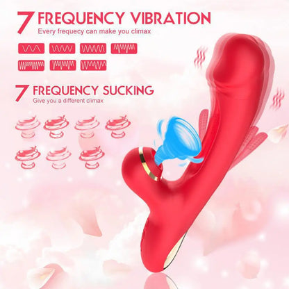 3 In 1 Tapping Patting Sucking Vibrator 21Modes Clitoris Clit Sucker