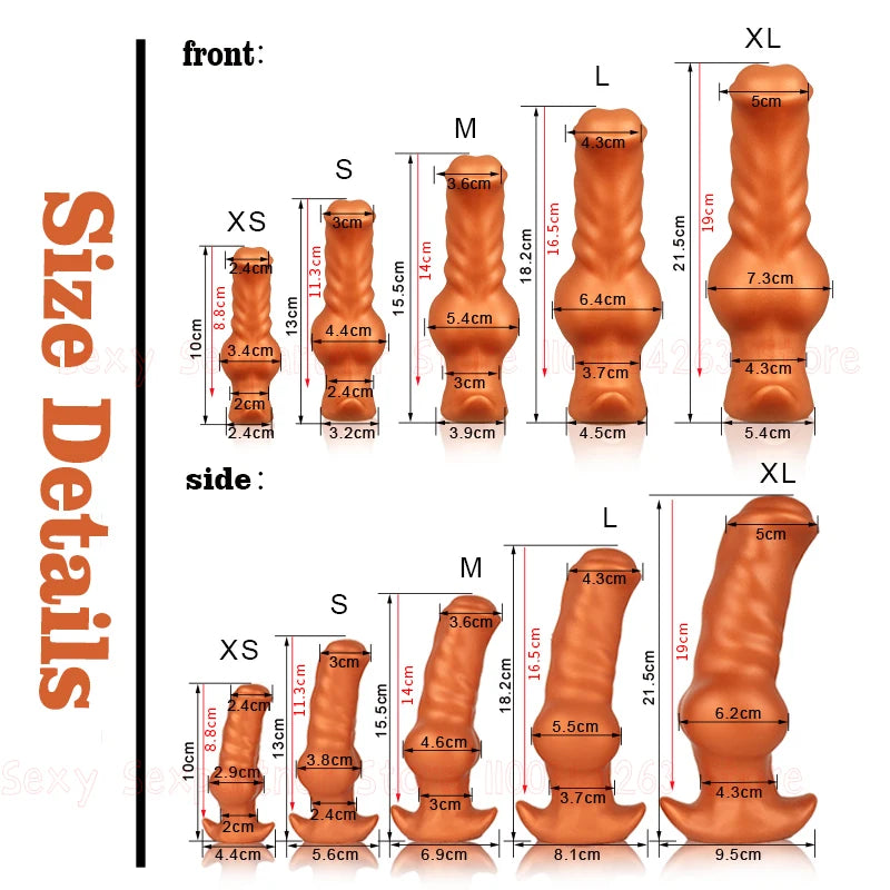 Silicone Dog Dildo Soft Big ButtPlug Stimulation Animal Dildo