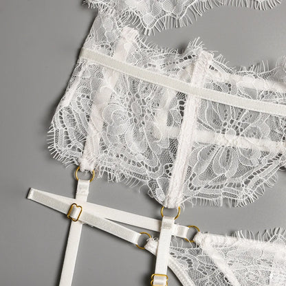 Sexy Lingerie Classic Bandage Bra Garters Thongs Push Up Brassiere