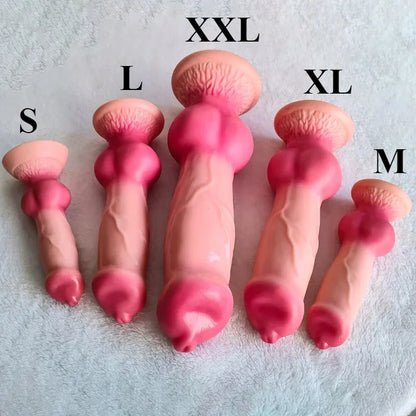 Realistic Huge Dog Dildo Anal Plug With Suction Cup  Prostate Massager