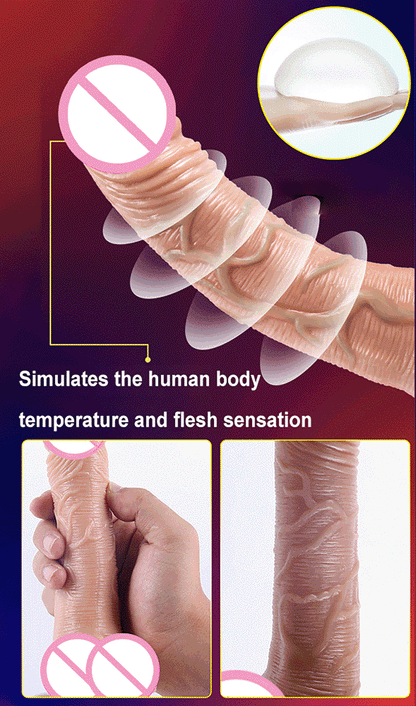 Thrusting Rotation Remote Control Dildo Vibrator